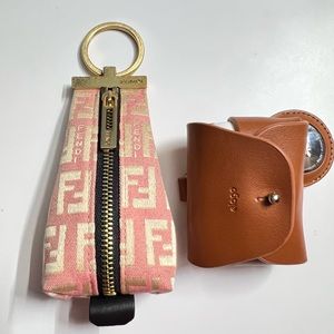 ❤️SOLD❤️Authentic Fendi Pink & Gold Pouch/Key Holder